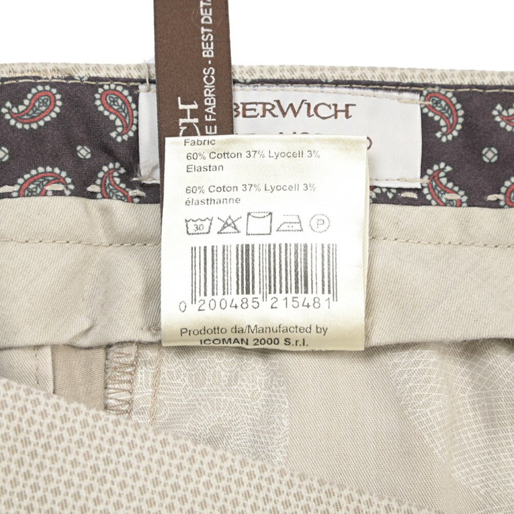 BERWICH “MORELLO-GD” ストレッチコットン ノータックチノパンツ ライトベージュ(lt fango122) 46 | GUARDAROBA MILANO OFFICIAL STORE