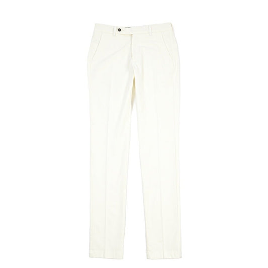 BERWICH “MORELLO-GD” リヨセル混コットン ノータックパンツ ホワイト(panna001) 44 | GUARDAROBA MILANO OFFICIAL STORE