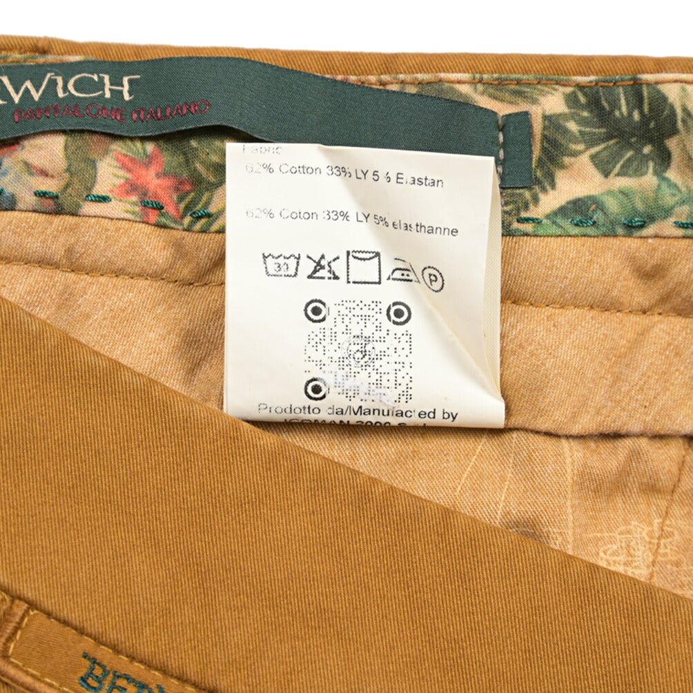 BERWICH “MORELLO-GD” リヨセル混コットン ストレッチパンツ ブラウン(biscotto887) 48 | GUARDAROBA MILANO OFFICIAL STORE