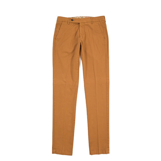 BERWICH “MORELLO-GD” ストレッチコットン ノータックチノパンツ ブラウン(biscotto887) 46 | GUARDAROBA MILANO OFFICIAL STORE