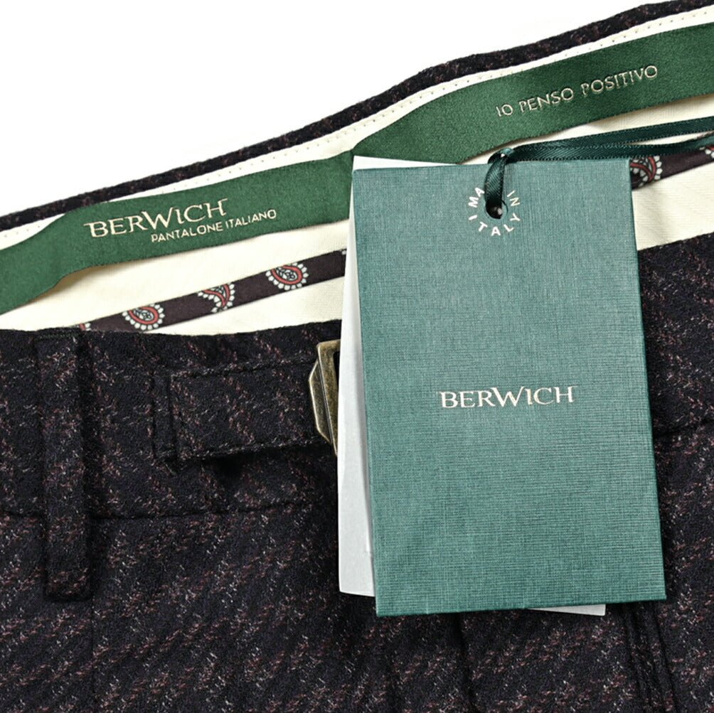 クーポン対象|BERWICH RETRO ヴァージンウール100% ワンタックスラックス|GUARDAROBA MILANO OFFICIAL STORE