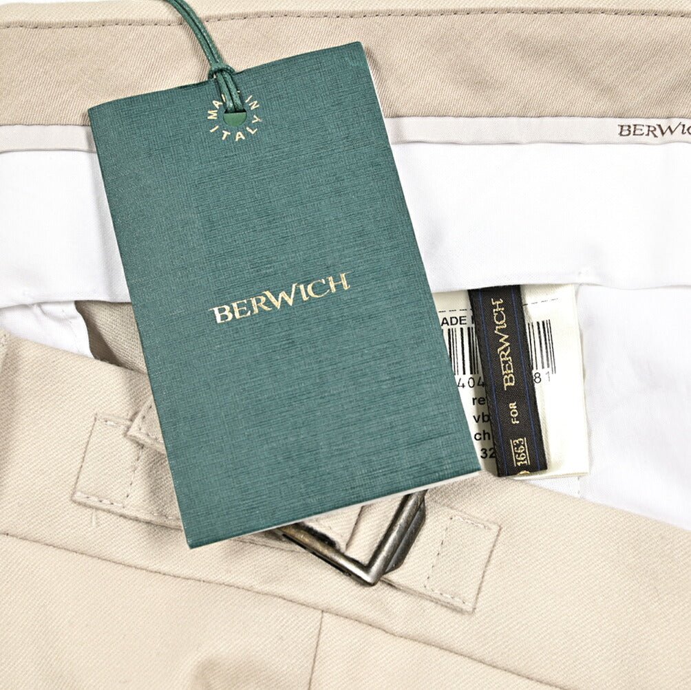 BERWICH "RETRO" ヴァージンウール100% ワンタックスラックス|433809-44|GUARDAROBA MILANO OFFICIAL STORE