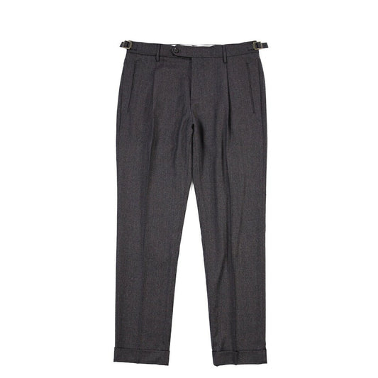 BERWICH “RETRO” ウォッシャブルウール100% ワンタックスラックス パープル(purple) 48 | GUARDAROBA MILANO OFFICIAL STORE