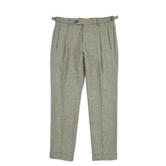 BERWICH “RETRO” ウール100% ワンタックスラックス グリーン(water green) 48 | GUARDAROBA MILANO OFFICIAL STORE