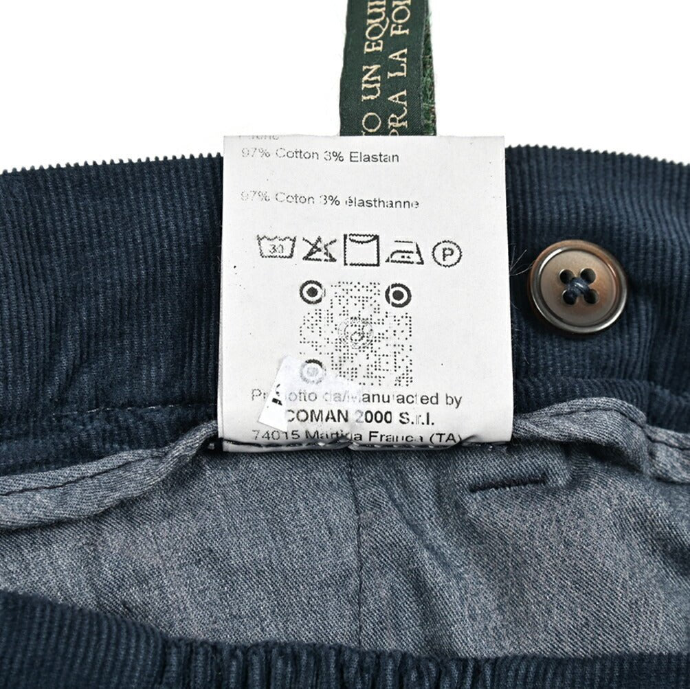 SALE|BERWICH RETRO ストレッチコットン 細畝コーデュロイワンタックスラックス|414213|GUARDAROBA MILANO OFFICIAL STORE