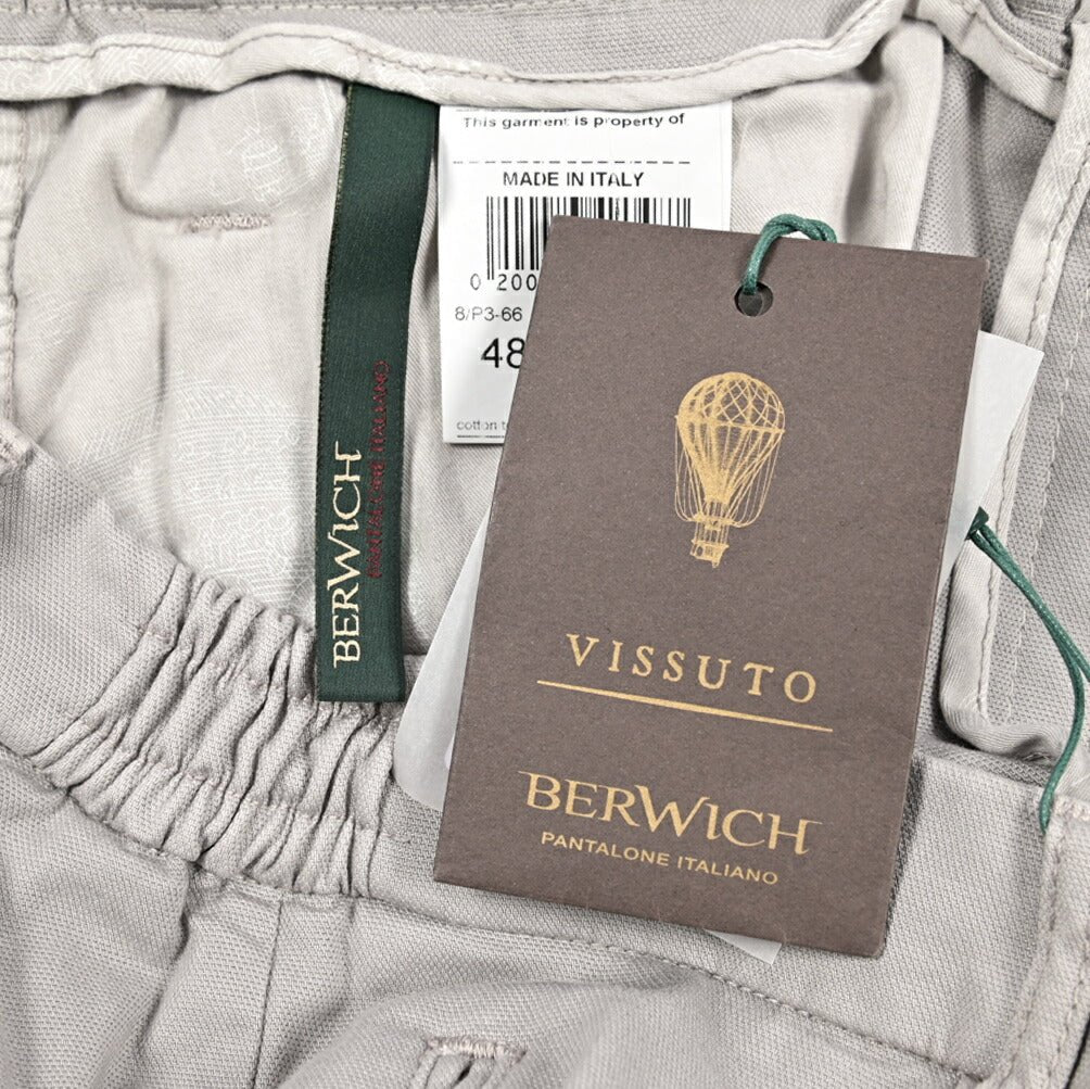 BERWICH "RETRO ELAX GD" リヨセル混コットン ワンタックストレッチパンツ|425457 - 44|GUARDAROBA MILANO OFFICIAL STORE