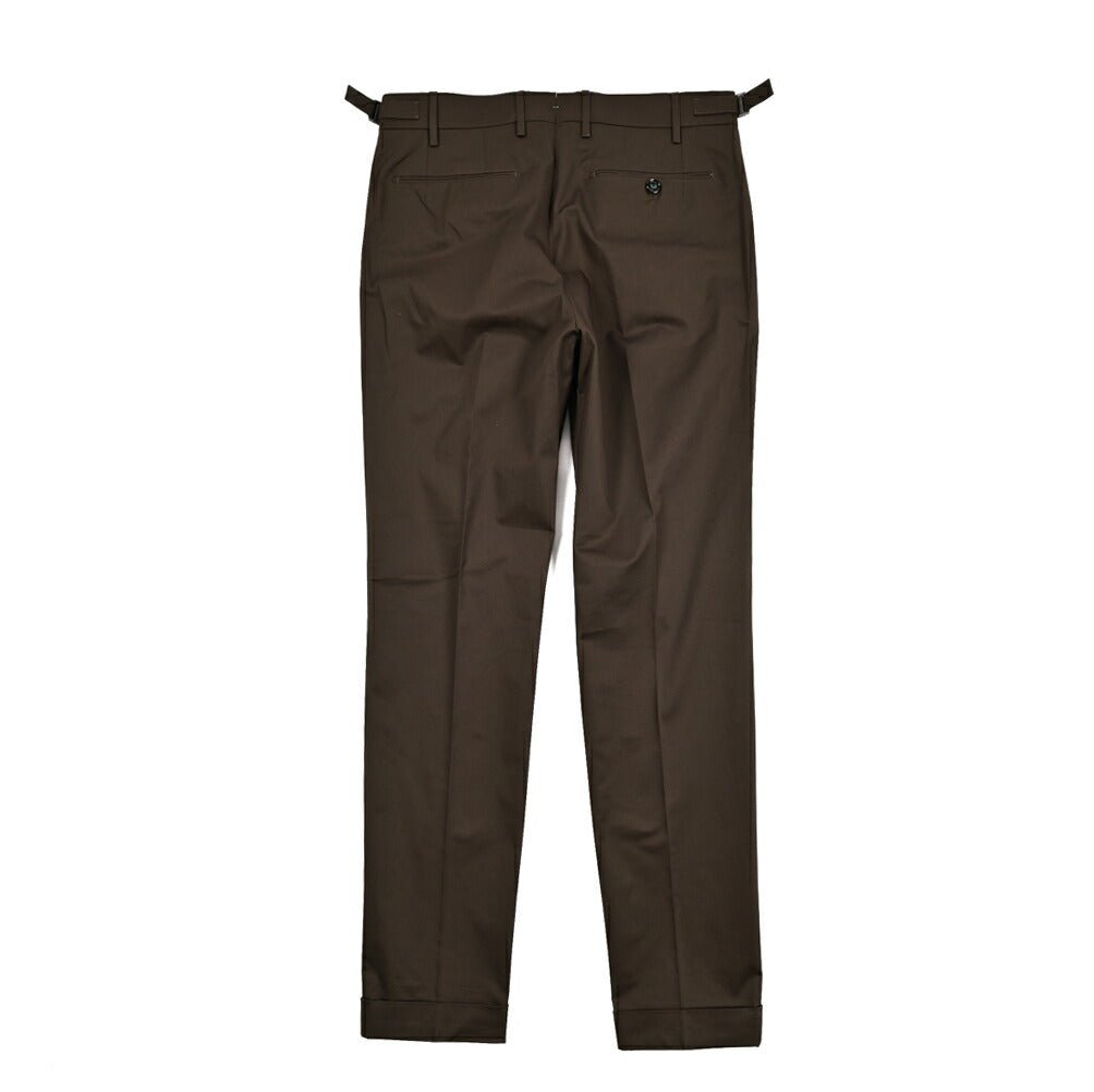 BERWICH "RETRO LONG" ストレッチコットン ワンタックパンツ|424784 - 46|GUARDAROBA MILANO OFFICIAL STORE