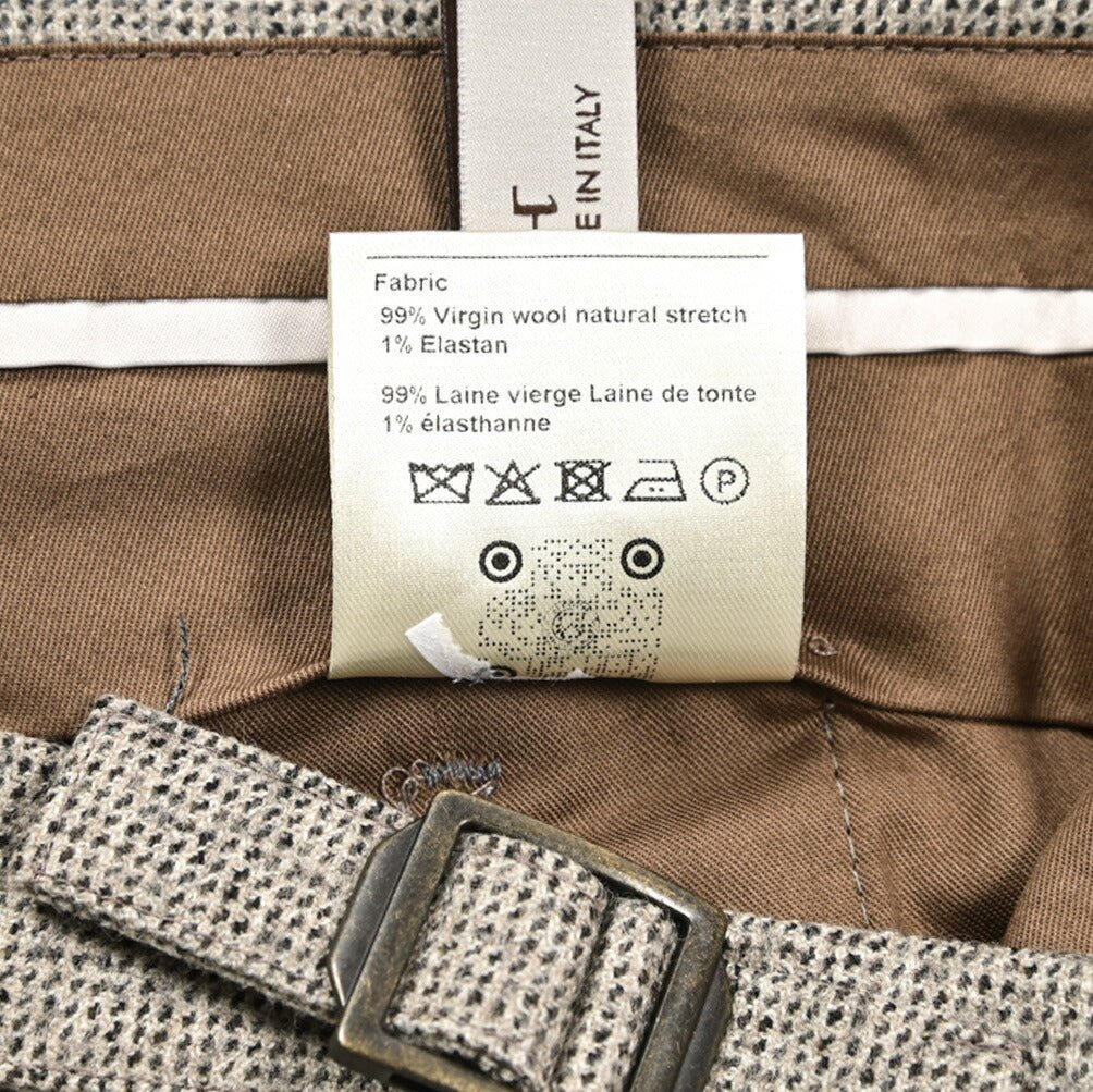 BERWICH “RETRO LONG” ストレッチウール ワンタックスラックス ベージュ(beige) 44 | GUARDAROBA MILANO OFFICIAL STORE