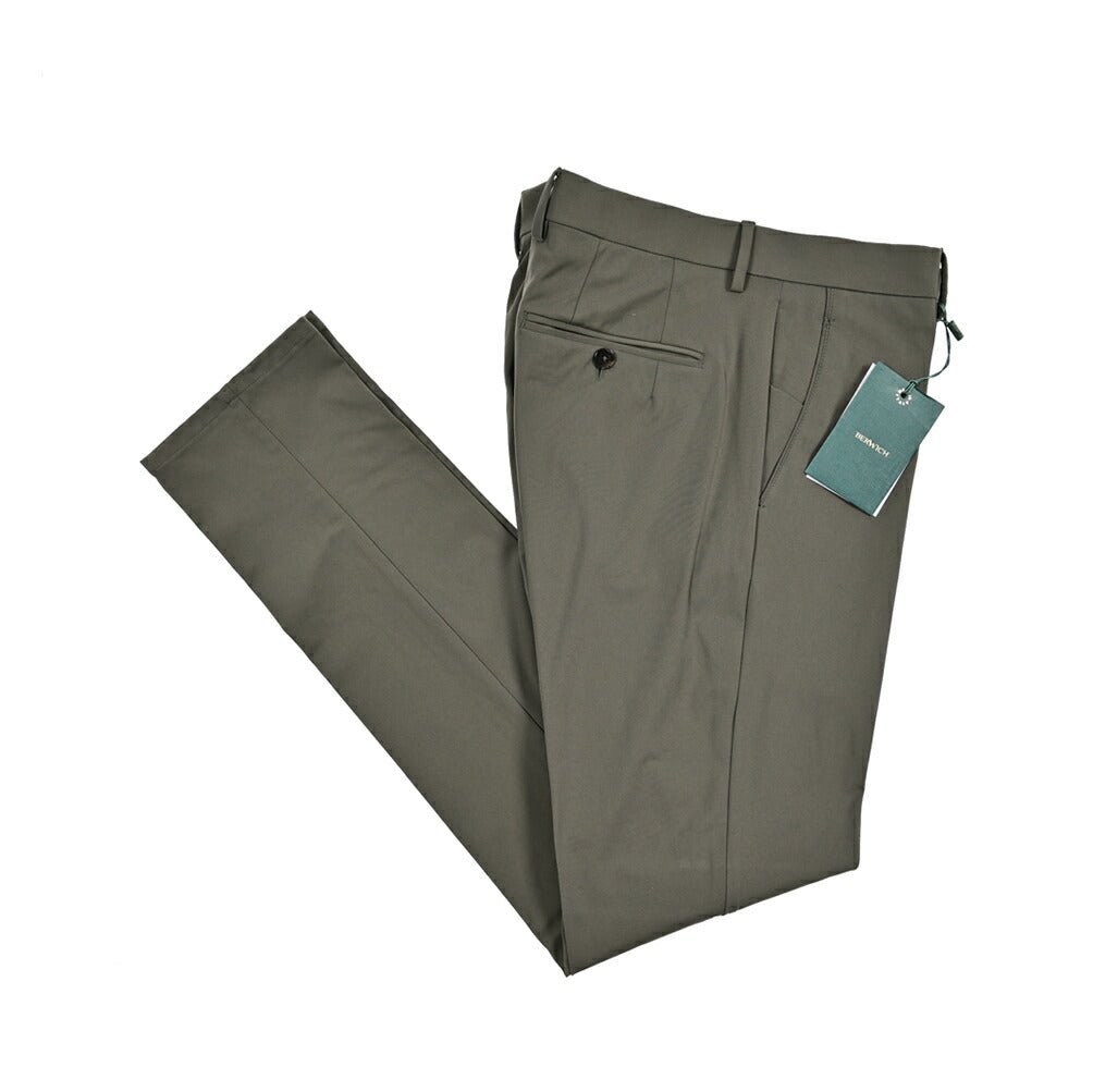 SALE｜BERWICH SC SLIM ストレッチナイロン ノータックパンツ / メンズ