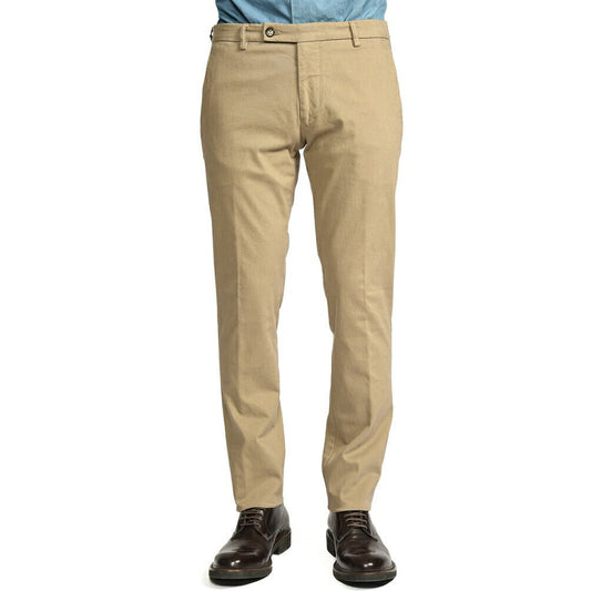 BERWICH "SC SLIM - GD" ストレッチコットンチノ ノータックパンツ ブラウン(noce) 46 | GUARDAROBA MILANO OFFICIAL STORE