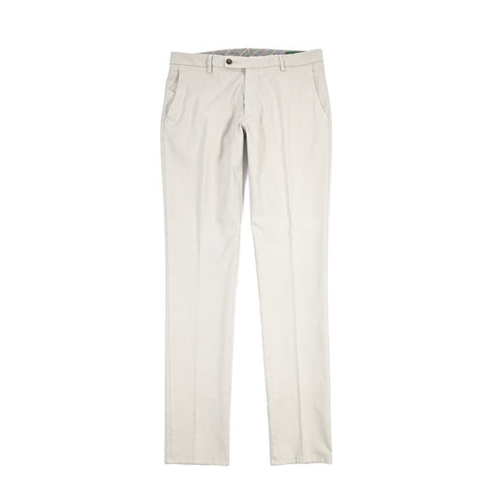 BERWICH “SC SLIM-GD” ストレッチコットン ノータックチノパンツ グレー(pomice008) 46 | GUARDAROBA MILANO OFFICIAL STORE