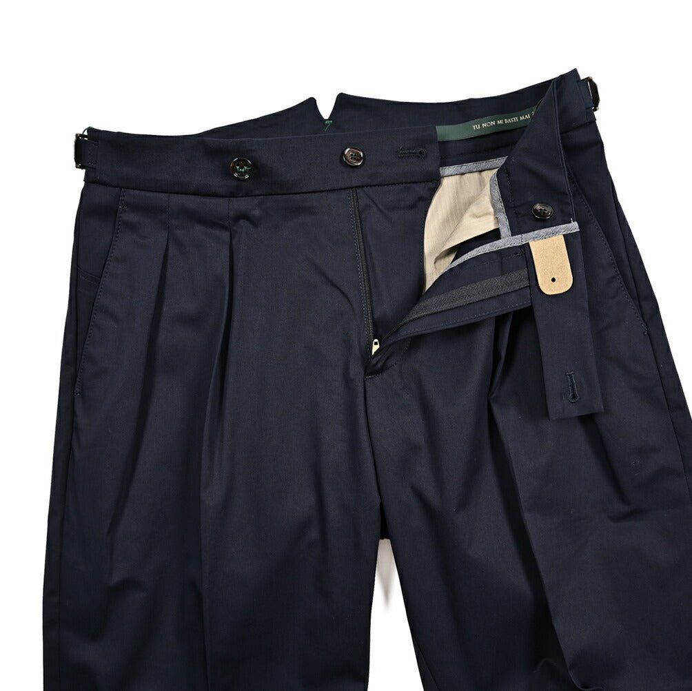 BERWICH "SCOTCH" ストレッチコットン ツータックパンツ|425114 - 44|GUARDAROBA MILANO OFFICIAL STORE