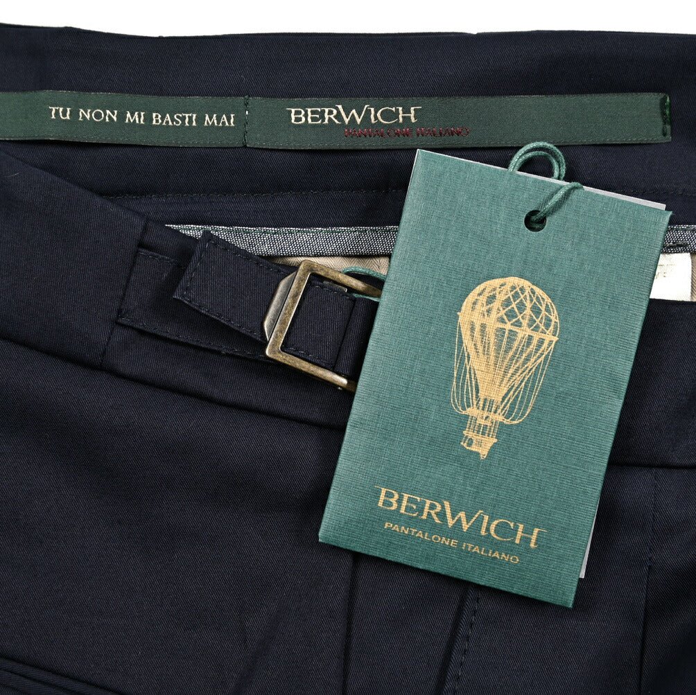 BERWICH "SCOTCH" ストレッチコットン ツータックパンツ|425114 - 44|GUARDAROBA MILANO OFFICIAL STORE
