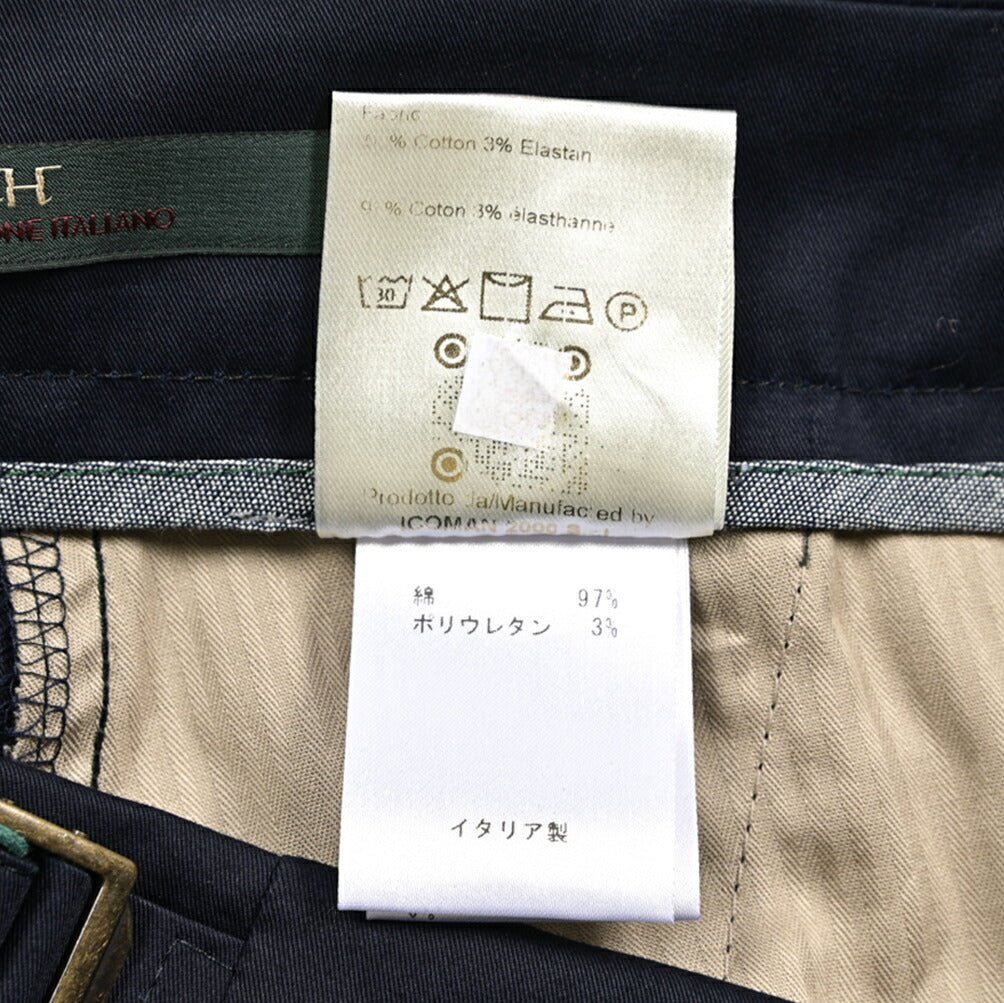 BERWICH "SCOTCH" ストレッチコットン ツータックパンツ|425114 - 44|GUARDAROBA MILANO OFFICIAL STORE