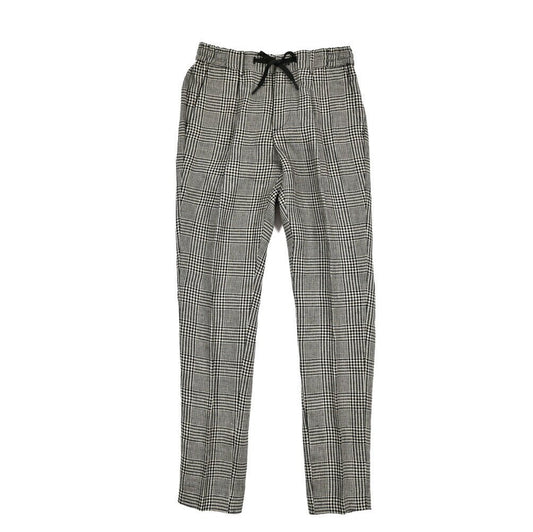 BERWICH "SPIAGGIA" リネン100% ドローコード付きワンタックパンツ ブラック(black) 50 | GUARDAROBA MILANO OFFICIAL STORE