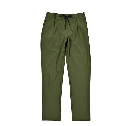 BERWICH "SPIAGGIA 1P" ストレッチナイロン ドローコード付きイージーパンツ グリーン(green) 50 | GUARDAROBA MILANO OFFICIAL STORE