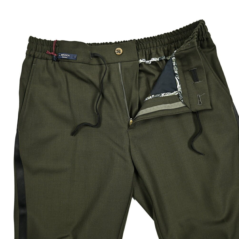SALE|BERWICH SPIAGGIA ストレッチウール ドローコード側章スラックス|414240 - 44|GUARDAROBA MILANO OFFICIAL STORE