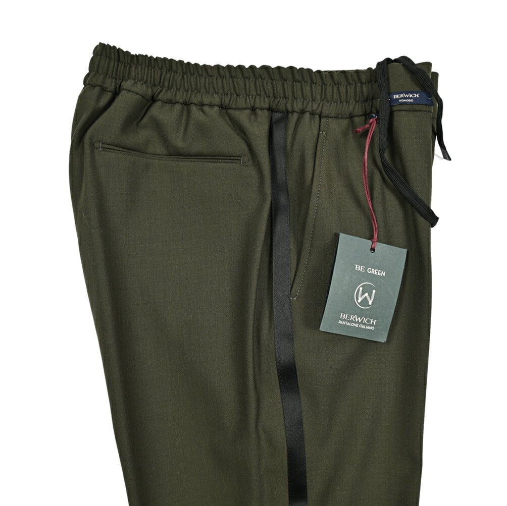 SALE|BERWICH SPIAGGIA ストレッチウール ドローコード側章スラックス|414240 - 44|GUARDAROBA MILANO OFFICIAL STORE