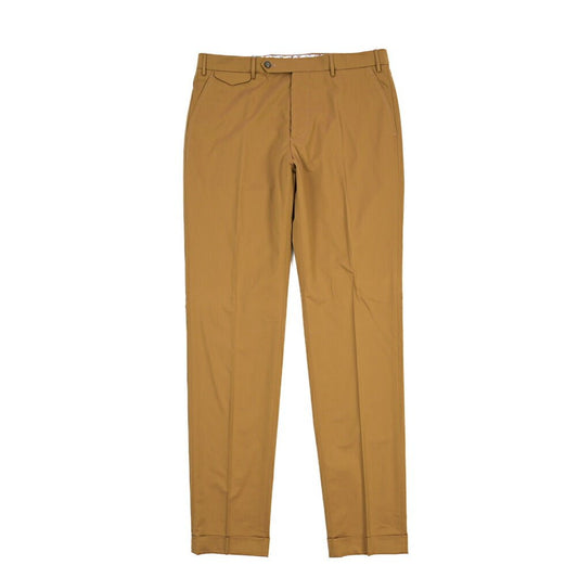 BERWICH “VULCANO Z” コットン100% ノータックチノパンツ (ソラーロ) ブラウン(okra) 48 | GUARDAROBA MILANO OFFICIAL STORE