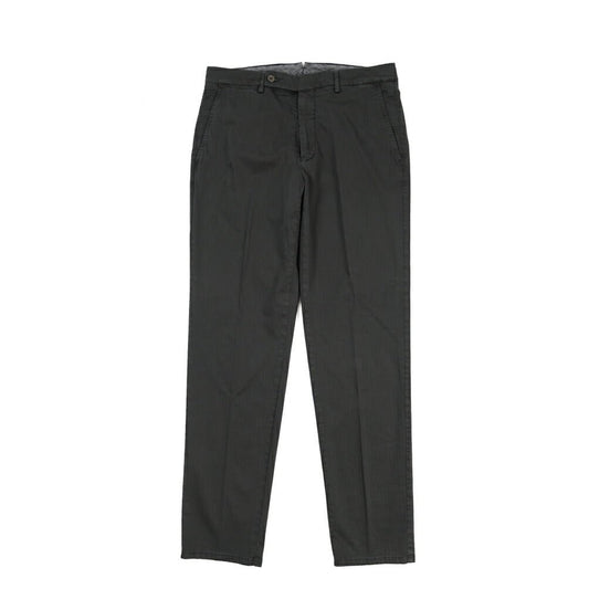 BERWICH “VULCANO Z 195-GD” ストレッチコットン ノータックチノパンツ ブラック(old999) 46 | GUARDAROBA MILANO OFFICIAL STORE