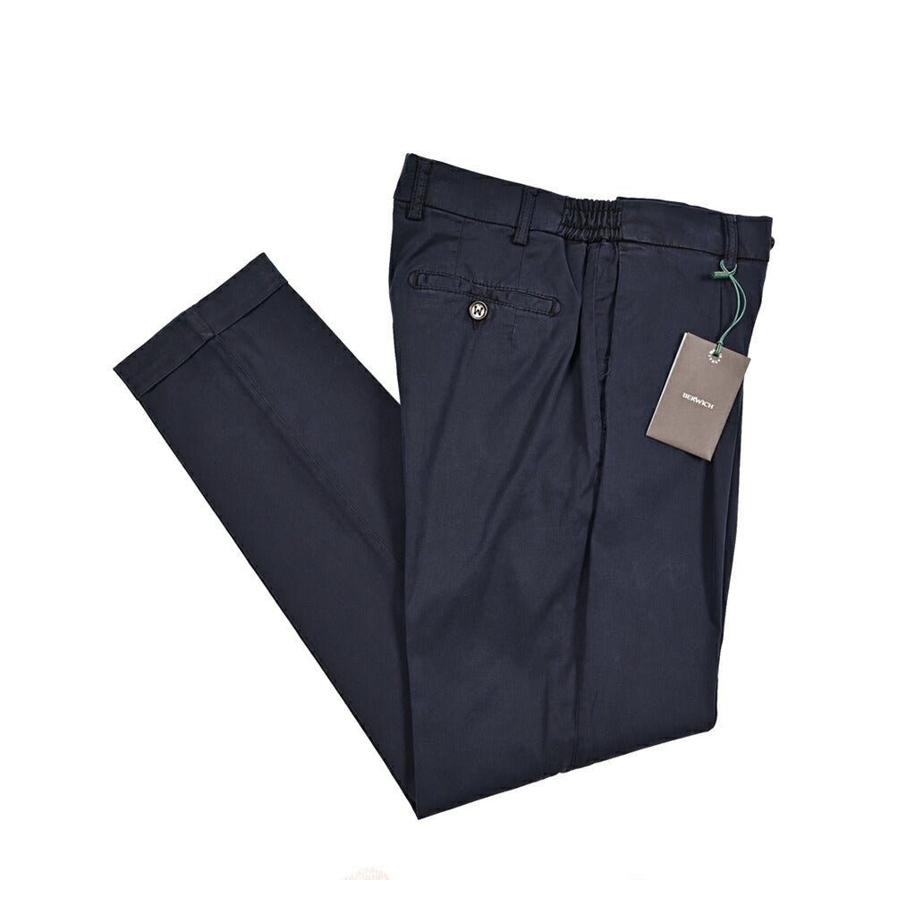 BERWICH "XRETRO" ストレッチコットンチノ ワンタックパンツ (製品染め)|425483|GUARDAROBA MILANO OFFICIAL STORE