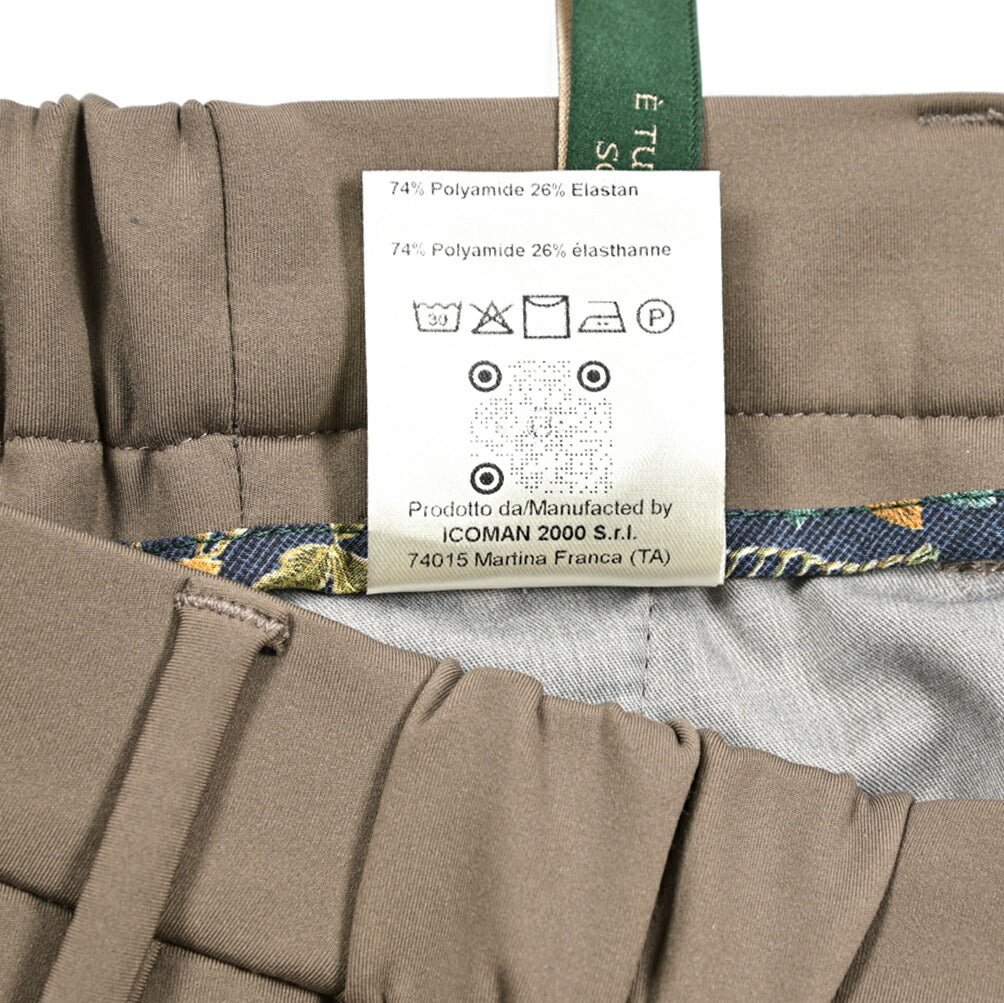 BERWICH "XRETRO LONG" ストレッチナイロン ワンタックイージーパンツ|434036-44|GUARDAROBA MILANO OFFICIAL STORE