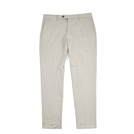 BERWICH “YRETRO-GD” ストレッチコットン ノータックチノパンツ グレー(conza701) 50 | GUARDAROBA MILANO OFFICIAL STORE
