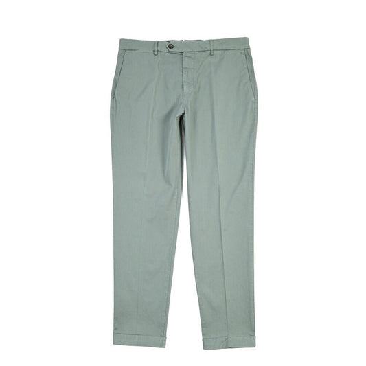 BERWICH “YRETRO-GD” ストレッチコットン ノータックチノパンツ グリーン(salvia821) 50 | GUARDAROBA MILANO OFFICIAL STORE