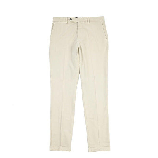 BERWICH “YRETRO LONG-GD” ストレッチコットン ノータックチノパンツ オフホワイト(latte802) 46 | GUARDAROBA MILANO OFFICIAL STORE