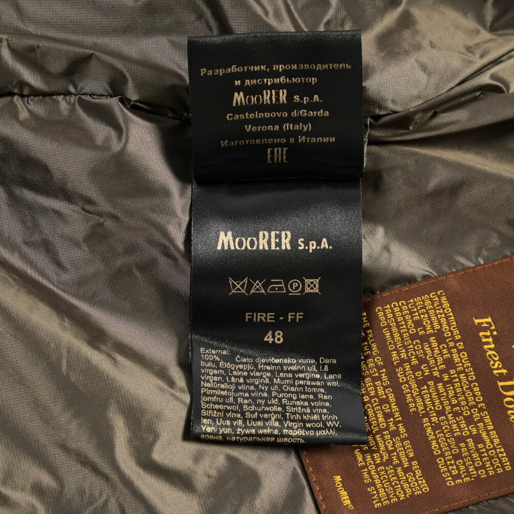 CLEARANCE SALE|MOORER “FIRE-FF” ウール100% フード付きダウンベスト グレー(MORO) 48 | GUARDAROBA MILANO OFFICIAL STORE