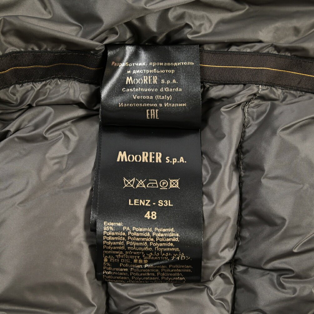 CLEARANCE SALE|MOORER “LENZ-S3L” ニットコンビ フード付きダウンジャケット ベージュ(PEARL) 48 | GUARDAROBA MILANO OFFICIAL STORE