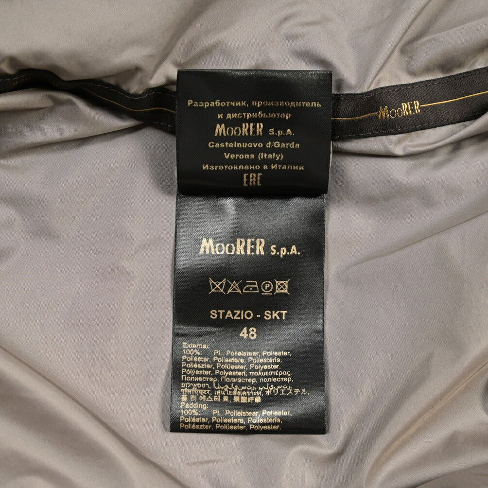 CLEARANCE SALE|MOORER “STAZIO-SKT” ポリエステル100% スタンドカラー中綿ジャケット / ACQUA PROOF (防水) ベージュ(AVORIO) 48 | GUARDAROBA MILANO OFFICIAL STORE