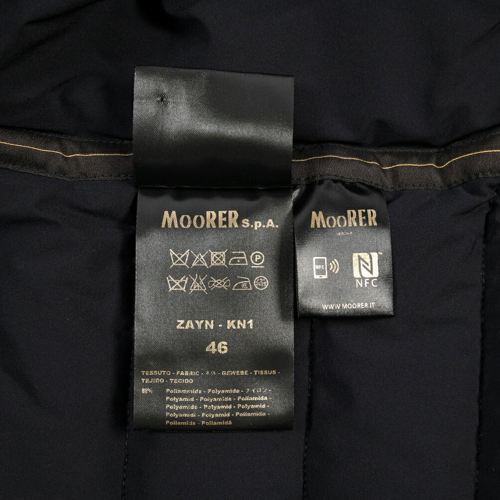 CLEARANCE SALE|MOORER “ZAYN-KN” 高機能ストレッチナイロン ダウンジャケット / ACQUA RESISTANT (撥水) ネイビー(DARK BLU) 42 | GUARDAROBA MILANO OFFICIAL STORE