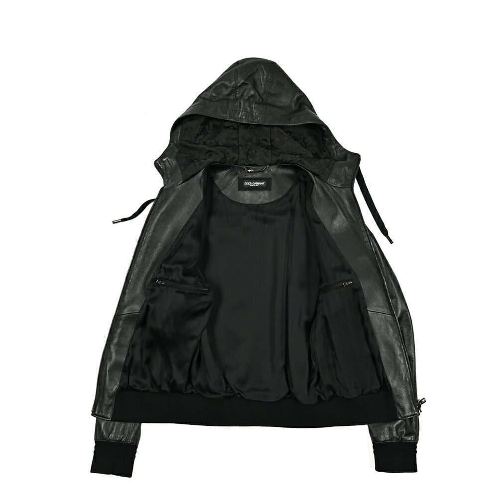 SALE|DOLCE & GABBANA ラムレザーレザーパーカー|416031 - 44|GUARDAROBA MILANO OFFICIAL STORE