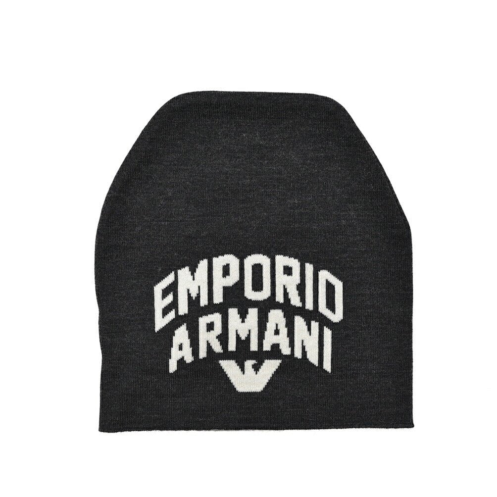 エンポリオアルマーニ EMPORIO ARMANI ニット帽 帽子 ビーニー EMPORIO ARMANI エンポリオアルマーニ ニットキャップ メンズ ブラック