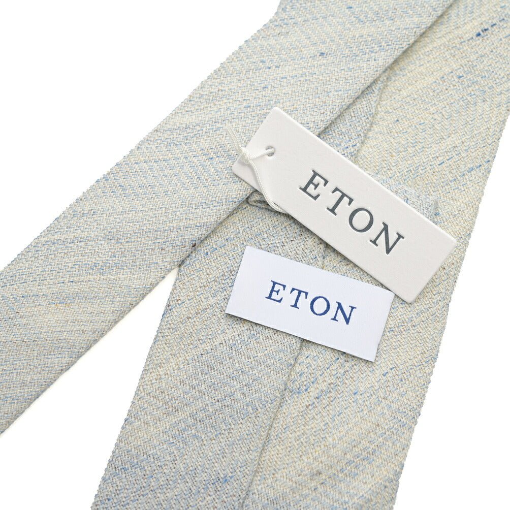 ETON ウール混リネン 織柄ネクタイ グレー 146cm×8.5cm | GUARDAROBA MILANO OFFICIAL STORE