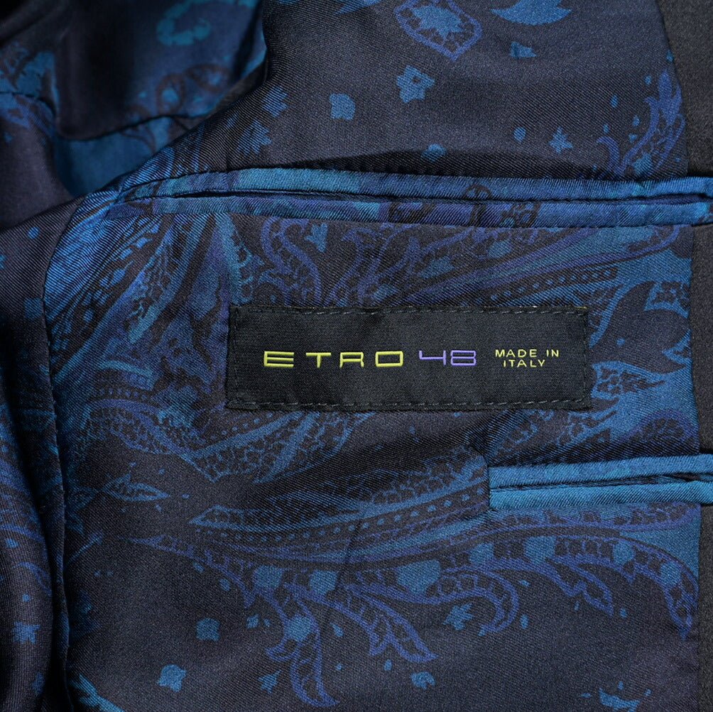 ETRO ウール100% 1Bシングルタキシードジャケット|GUARDAROBA MILANO OFFICIAL STORE