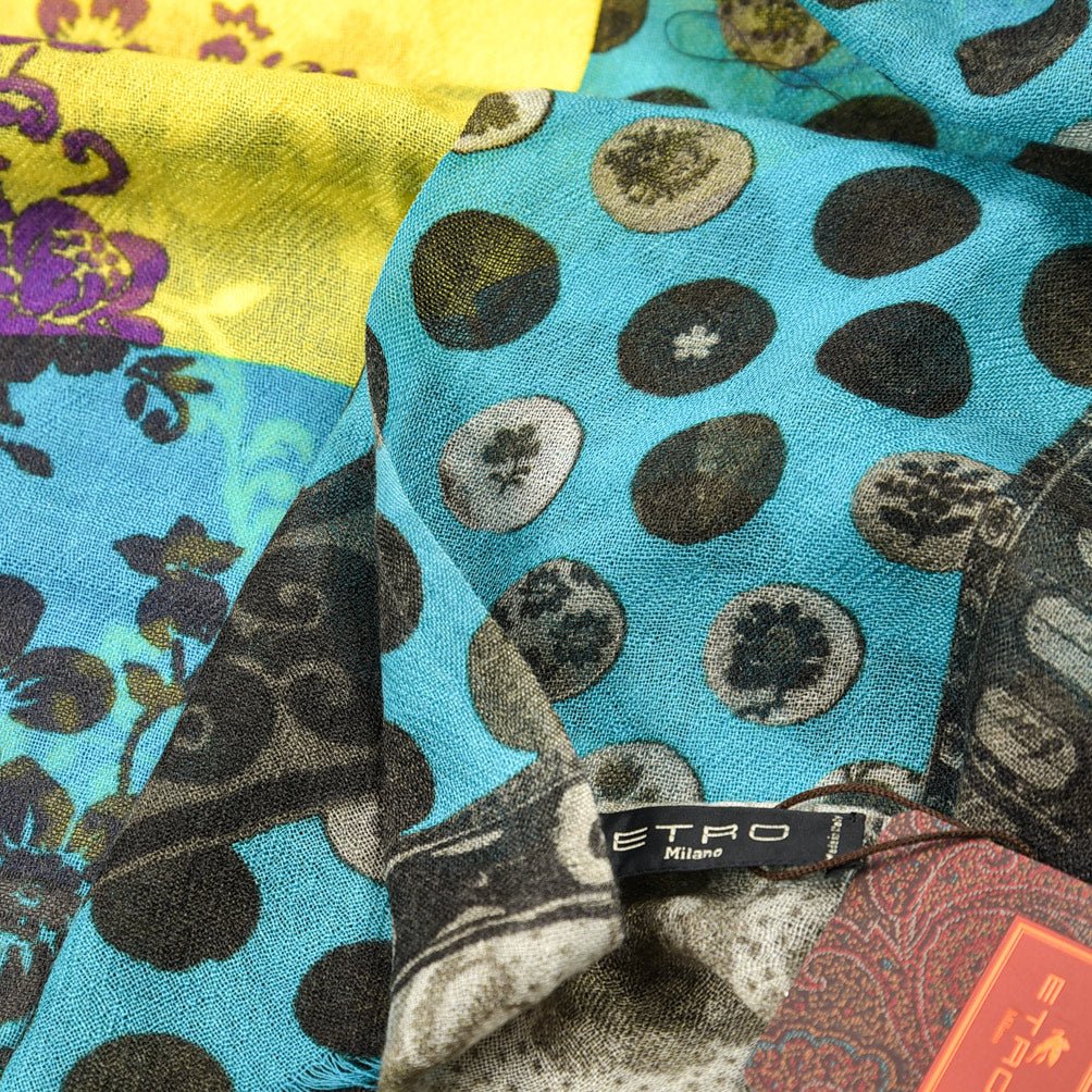 SALE|ETRO カシミヤ100% 総柄ストール|407287|GUARDAROBA MILANO OFFICIAL STORE