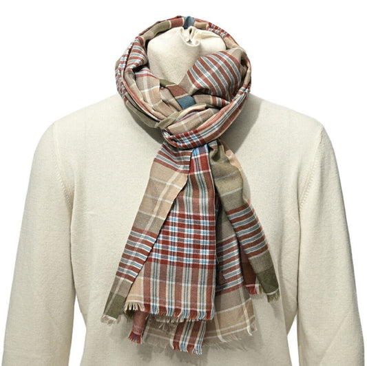 SALE|ETRO カシミヤシルク チェック柄ストール|407339|GUARDAROBA MILANO OFFICIAL STORE