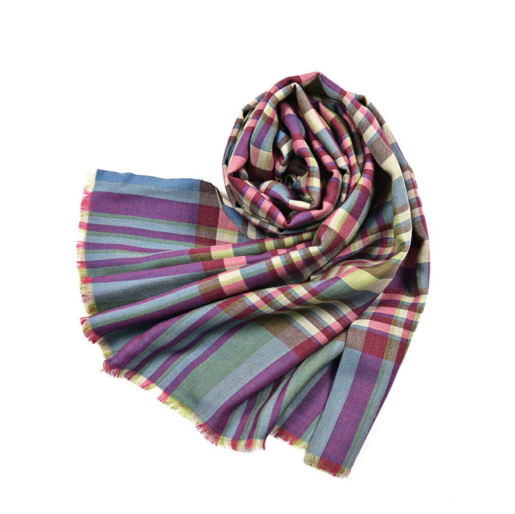 SALE|ETRO カシミヤシルク チェック柄ストール|407090|GUARDAROBA MILANO OFFICIAL STORE