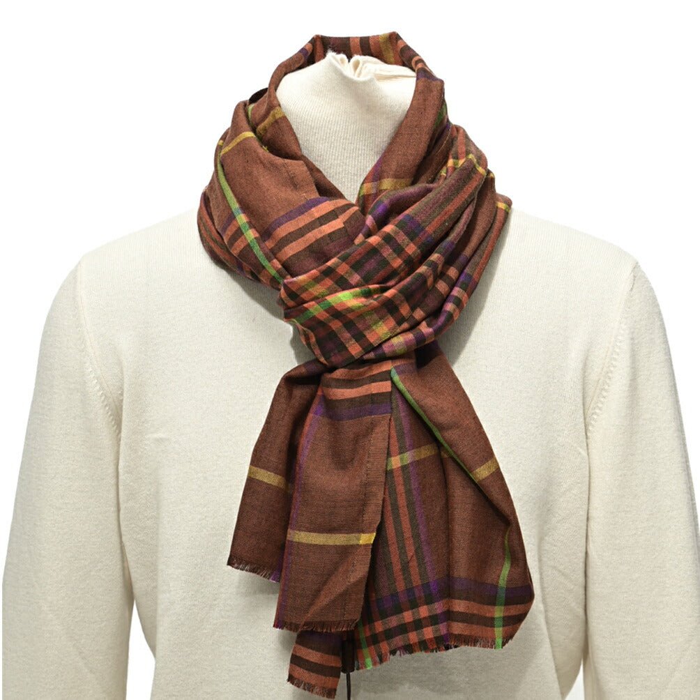 SALE|ETRO カシミヤシルク チェック柄ストール|407020|GUARDAROBA MILANO OFFICIAL STORE