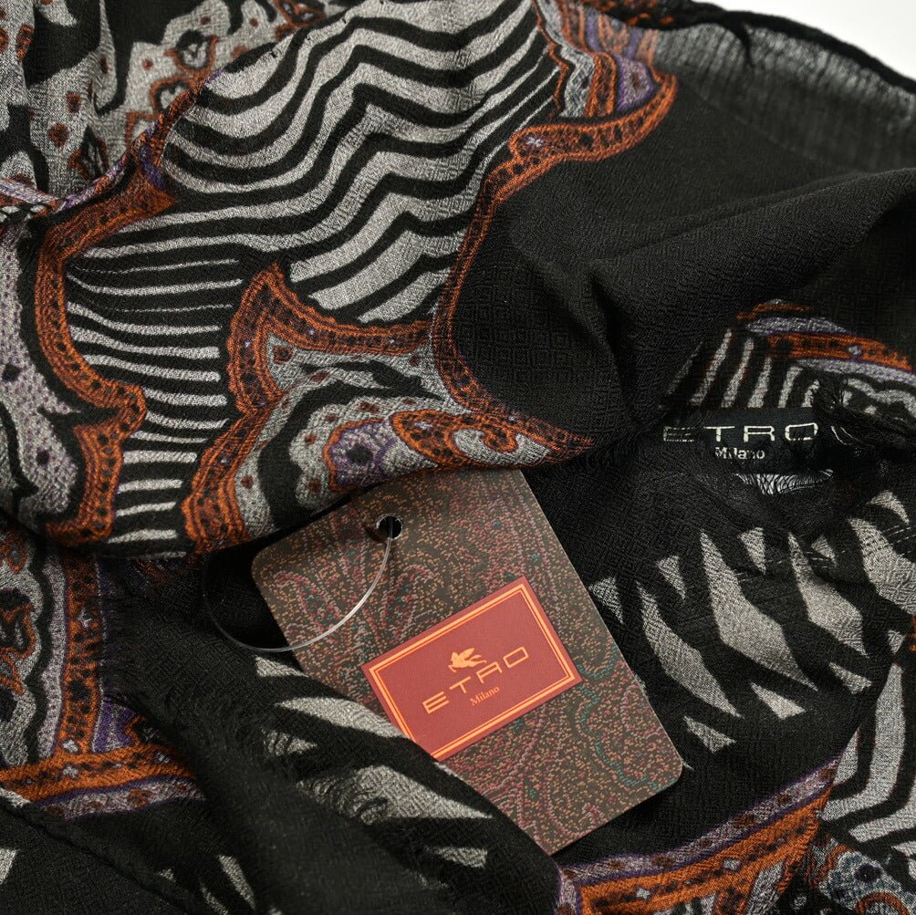 SALE|ETRO モダールカシミヤ ペイズリー柄ストール|407315|GUARDAROBA MILANO OFFICIAL STORE