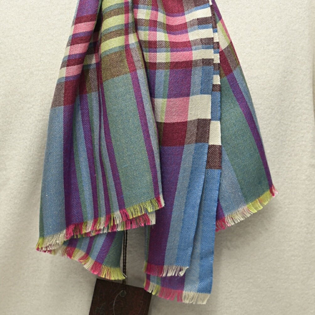 SALE|ETRO カシミヤシルク チェック柄ストール|407090|GUARDAROBA MILANO OFFICIAL STORE
