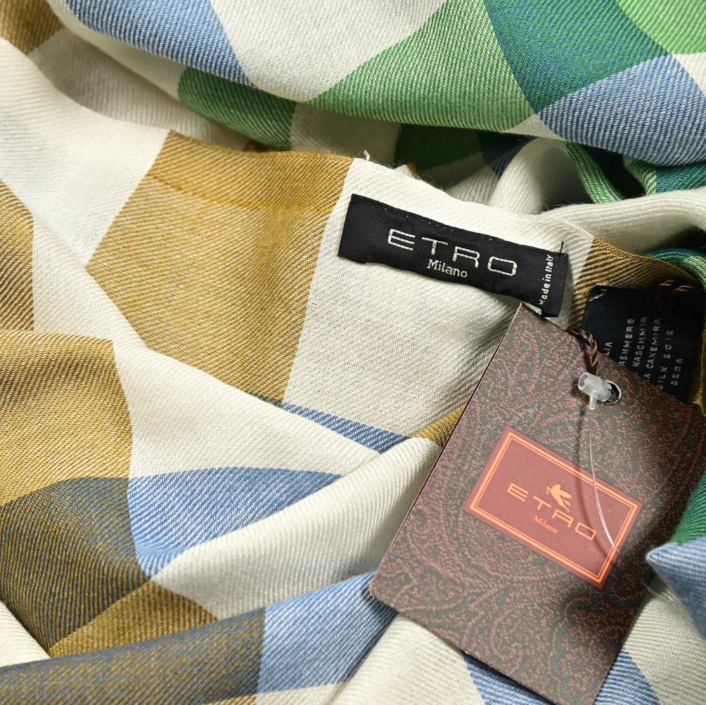 SALE|ETRO カシミヤシルク チェック柄ストール|407360|GUARDAROBA MILANO OFFICIAL STORE