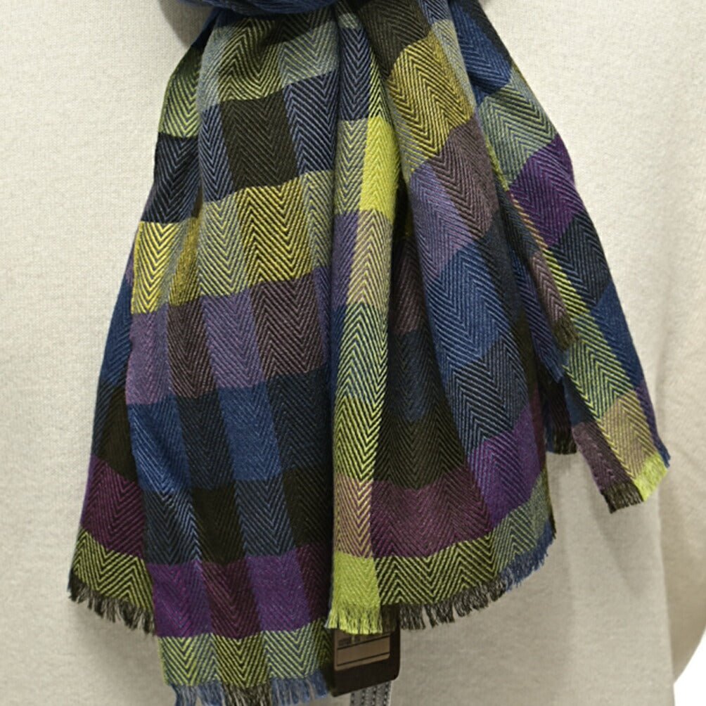 SALE|ETRO カシミヤシルク チェック柄ストール|407018|GUARDAROBA MILANO OFFICIAL STORE