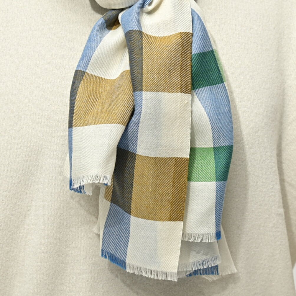 SALE|ETRO カシミヤシルク チェック柄ストール|407360|GUARDAROBA MILANO OFFICIAL STORE