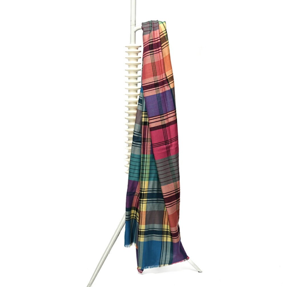 クーポン対象|ETRO カシミヤシルク チェック柄ストール|GUARDAROBA MILANO OFFICIAL STORE