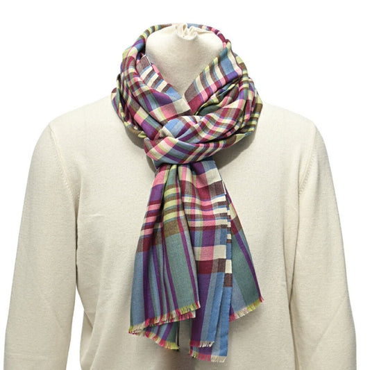 SALE|ETRO カシミヤシルク チェック柄ストール|407359|GUARDAROBA MILANO OFFICIAL STORE