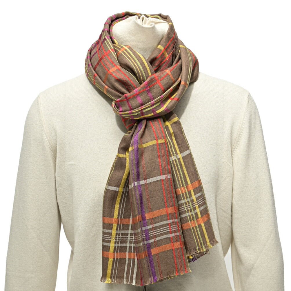 SALE|ETRO カシミヤシルク チェック柄ストール|407028|GUARDAROBA MILANO OFFICIAL STORE