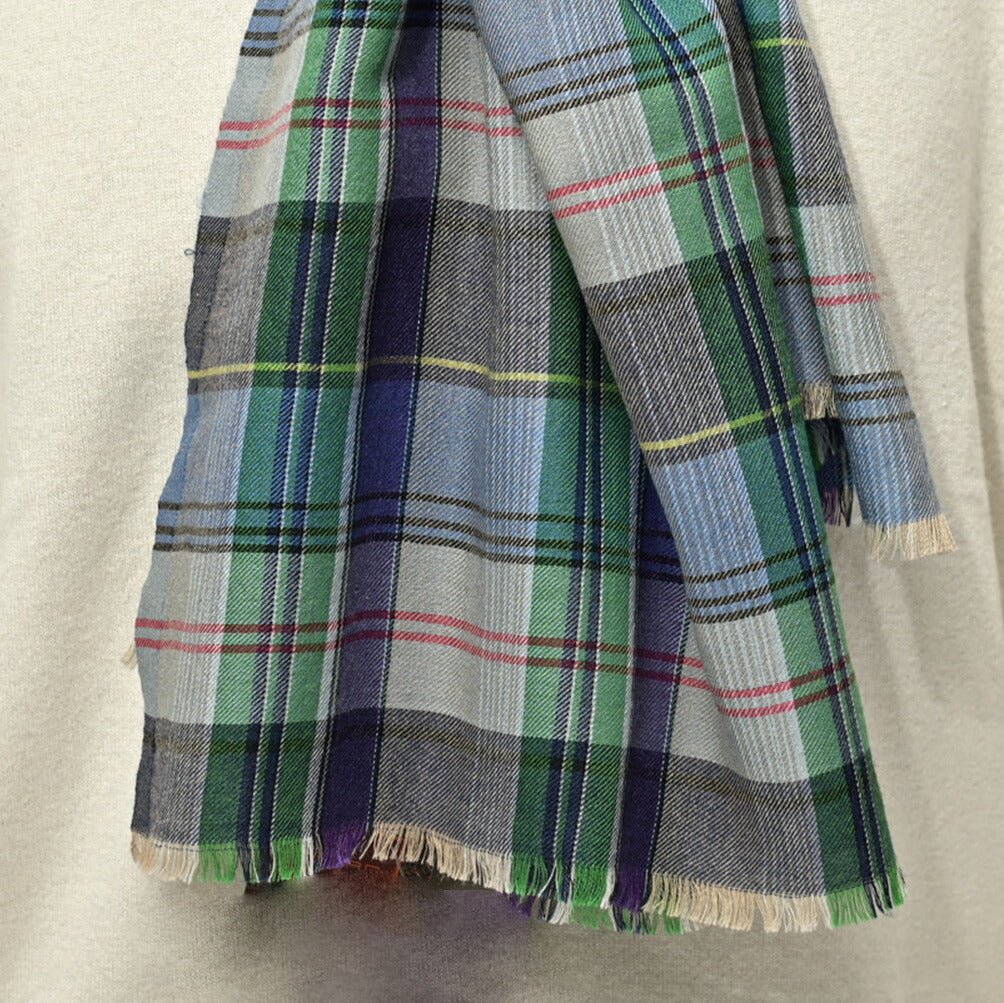 SALE|ETRO カシミヤシルク チェック柄ストール|407357|GUARDAROBA MILANO OFFICIAL STORE
